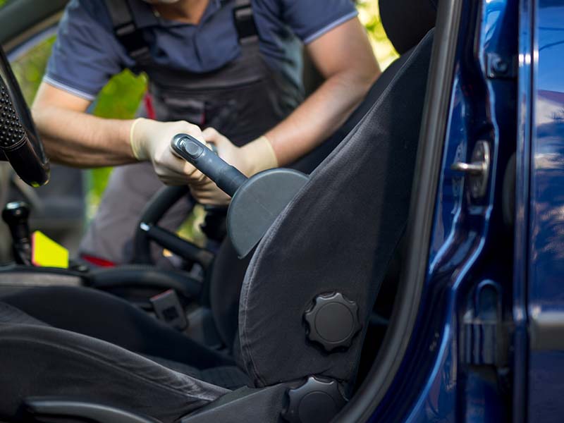 Cleaning of interior of the car